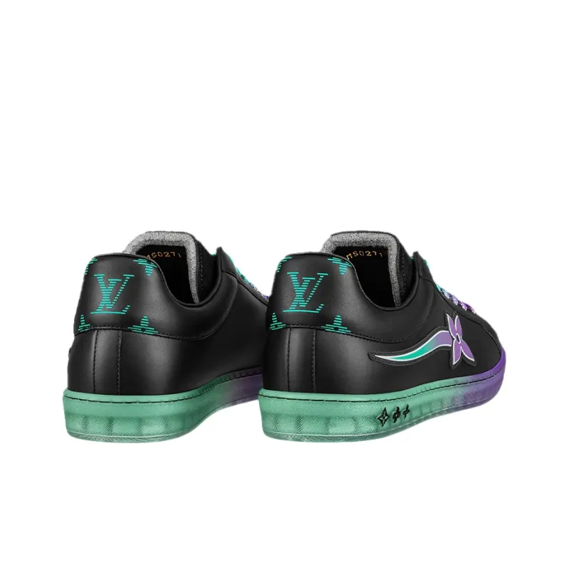 LOUIS VUITTON Luxembourg Samothrace Trainers 'Black Purple Teal'-2
