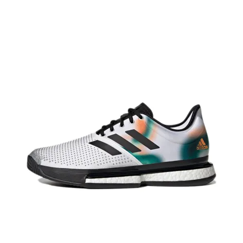 Adidas Solecourt Tennis Shoes Men Low-Top White/Green/Black