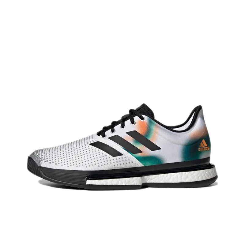 Adidas SoleCourt 'White Black Silver Metallic'-0