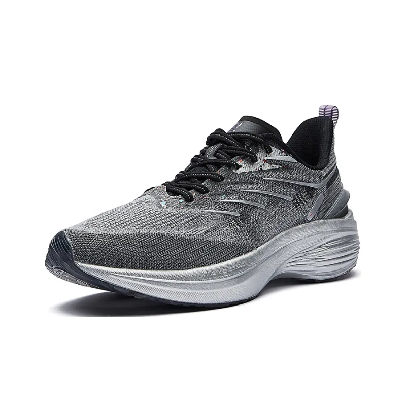Erke Odd Bullet 1.0 Quicksilver Meteorite Wear Resistant Slip Resistant Low Top Running Shoes Men's Deep Cool Gray-2