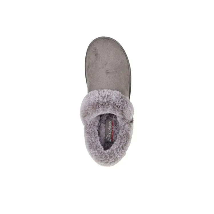 Skechers Cozy Campfire-Fresh Toast Anti-Slip And Wear-Resistant Warm Low-Top Casual Shoes Women's Gray Fleece-Lined-2