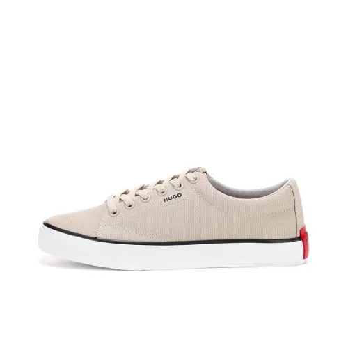 HUGO BOSS Canvas Shoes Women's Low-Top Light Beige