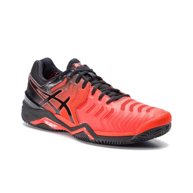 Asics Gel-Resolution 7 Running Shoes Men Low-Top Orange/Black-1