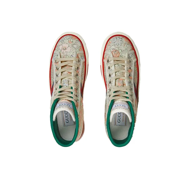 GUCCI Liberty Of London X GUCCI Women's Tennis 1977 High 'Floral Mint Green' Women's-2