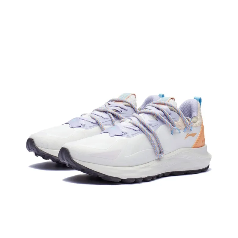 LiNing Cloud Shield PLUS Durable Breathable Low Top Running Shoes Women's Mist White-2