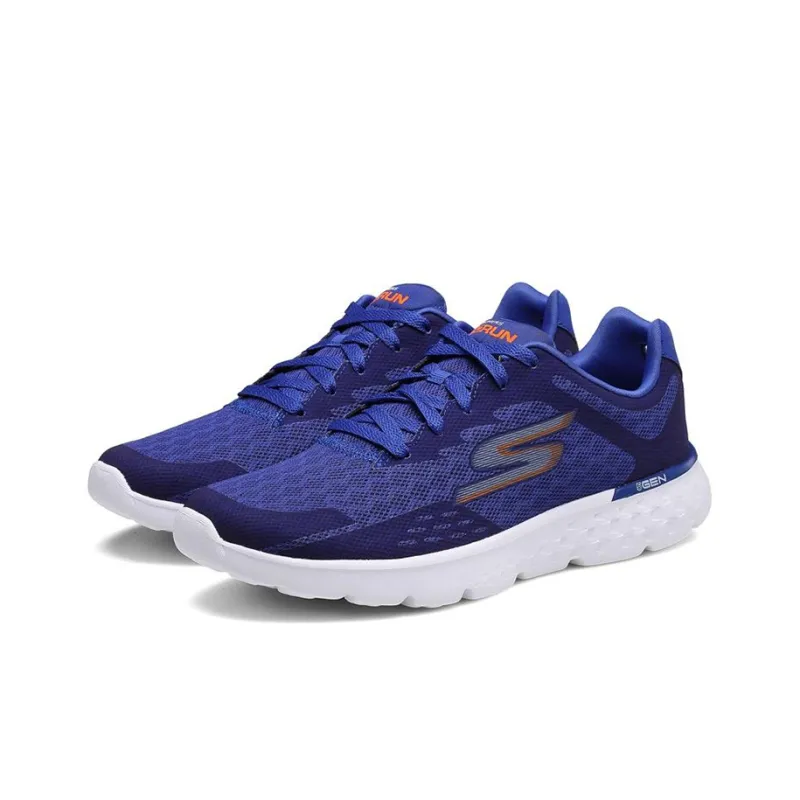 Skechers Go Run 400 Cushioning Anti-Slip Wear-Resistant Breathability Low-Top Running Shoes Men's Blue Orange-2