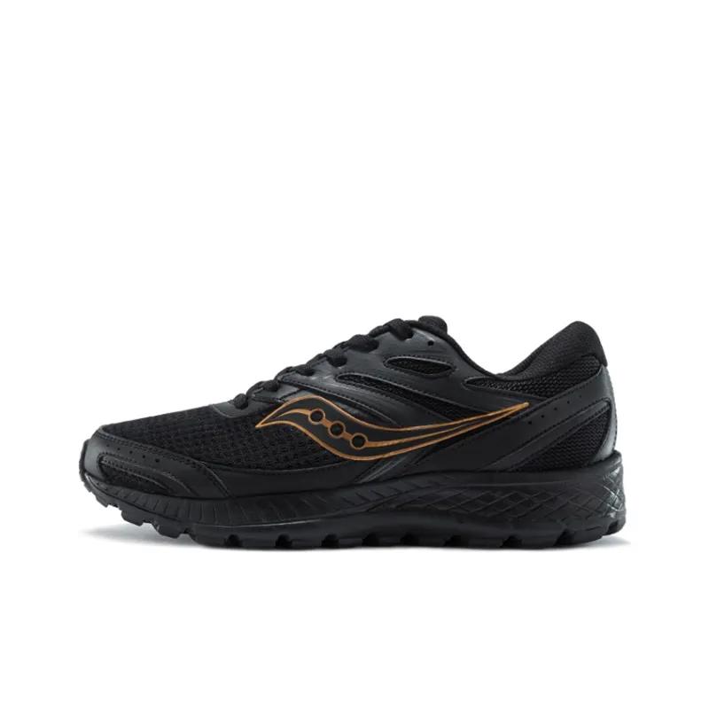Saucony Cohesion 13 Cushioning Anti-Slip Wear-Resistant Breathability Low-Top Running Shoes Men's Black Gold-0