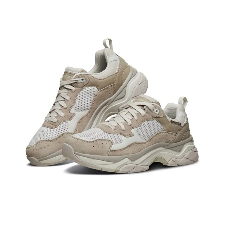 Skechers Staxed Running Shoes White/Brown-2