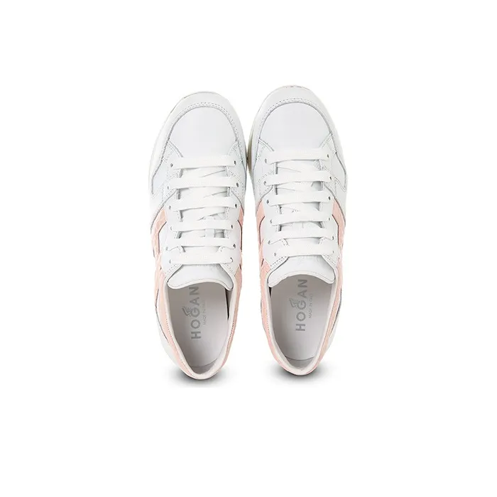 HOGAN H222 Low Top Casual Shoes Women's Pink White-2