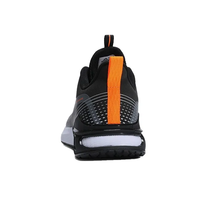 PEAK Leather Upper Cushioning Abrasion Resistant Breathable Slip Resistant Low Top Running Shoes Men's Black White-3