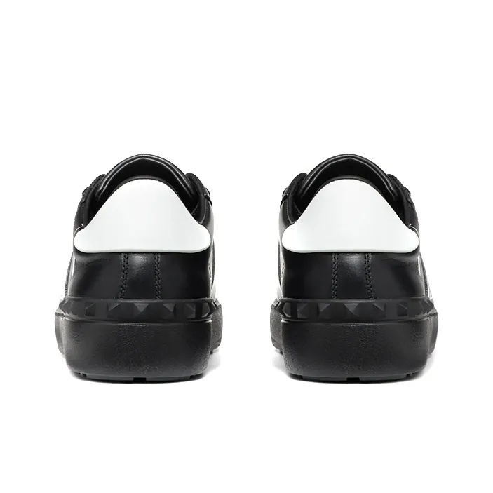 Valentino Open Low Top Stylish Skateboarding Shoes Women's Black White-4