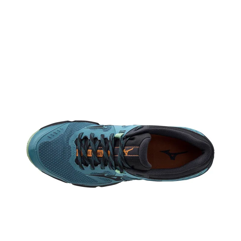 Mizuno Wave Daichi 5 GTX Trail Slip-Resistant Breathable Low-Top Running Shoes Men's Black Blue-2
