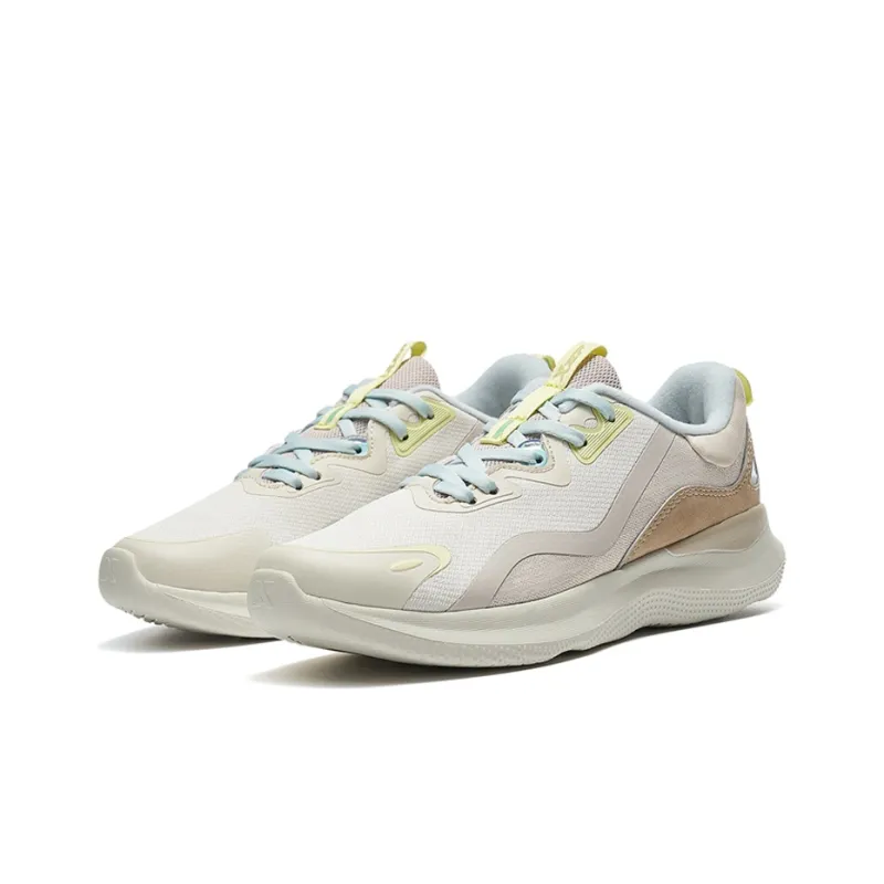 XTEP Soft Cube Running Shoes Women's Low Top Beige/Gray-2