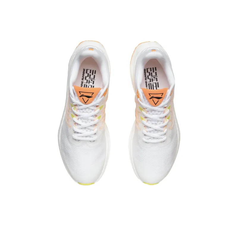 LiNing YueYing Cushioned Anti-Slip And Wear-Resistant Lightweight Low-Top Running Shoes Men's White Orange-3
