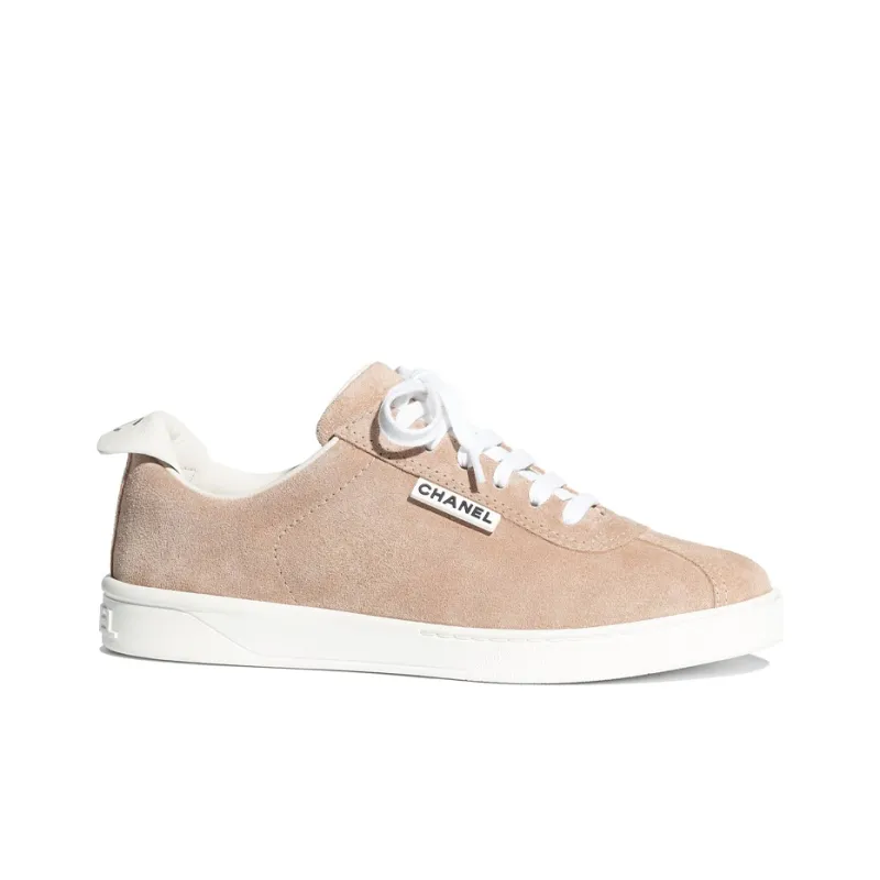 CHANEL Suede Street Low Top Stylish Skateboarding Shoes Women's Dark Pink-1