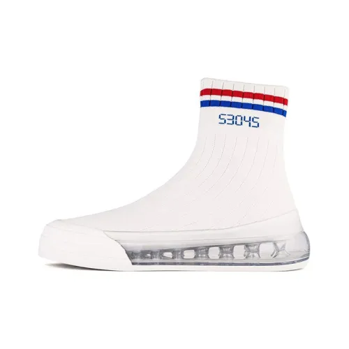 Shoes53045 Sock’Air Stylish Skateboarding Shoes Unisex White