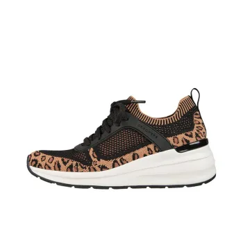 Skechers Billion Leopard Lady Cushioning Anti-Slip And Wear-Resistant Low-Top Casual Shoes Women's Leopard Print