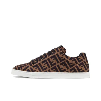 FENDI Tech Fabric Low Top Brown