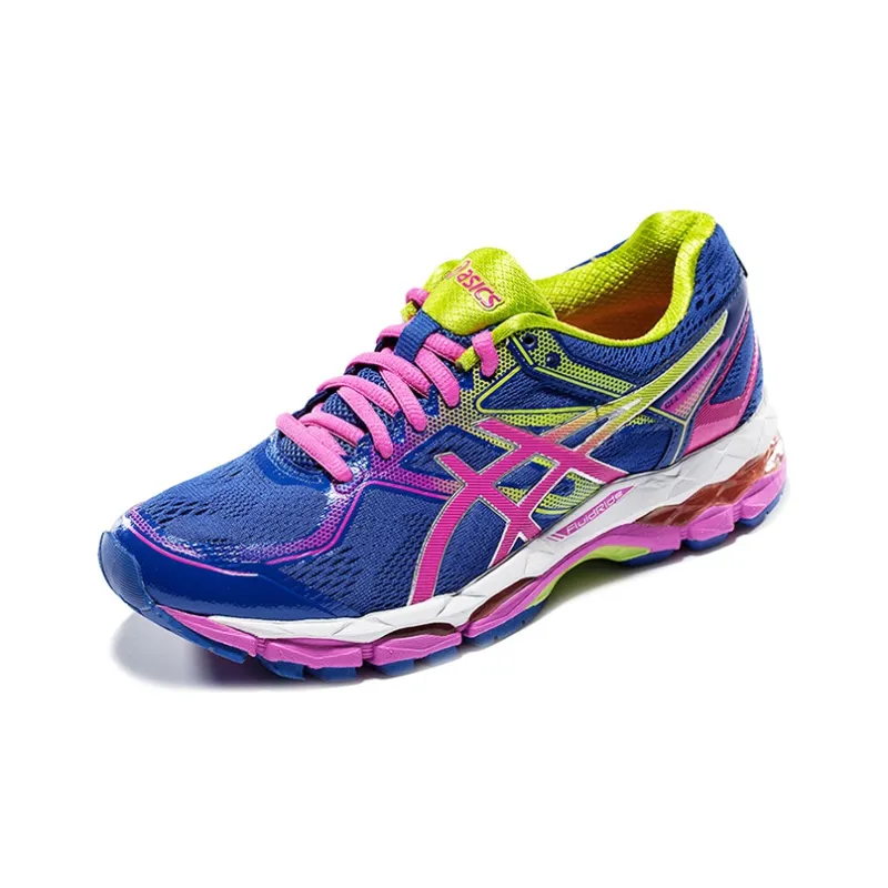 Asics Anti-Slip Wear-Resistant Low-Top Running Shoes Women's Deep Blue Pink-2