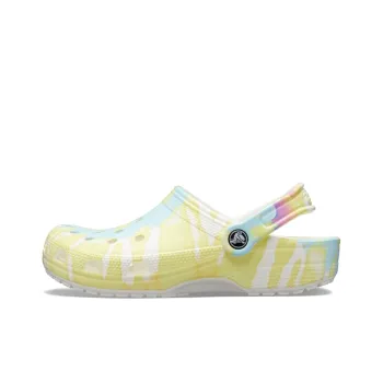 Crocs Classic Clog Tie Dye Beach Sandals Multi Color Unisex