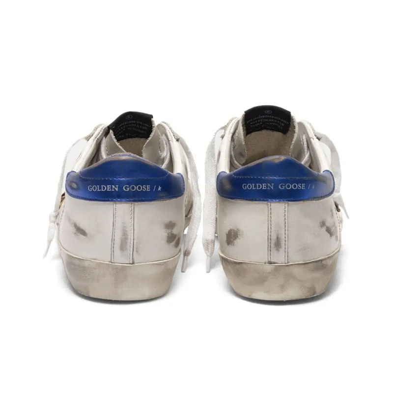 Golden Goose Super-Star Stylish Skateboarding Shoes Men's Leopard Print Blue-4