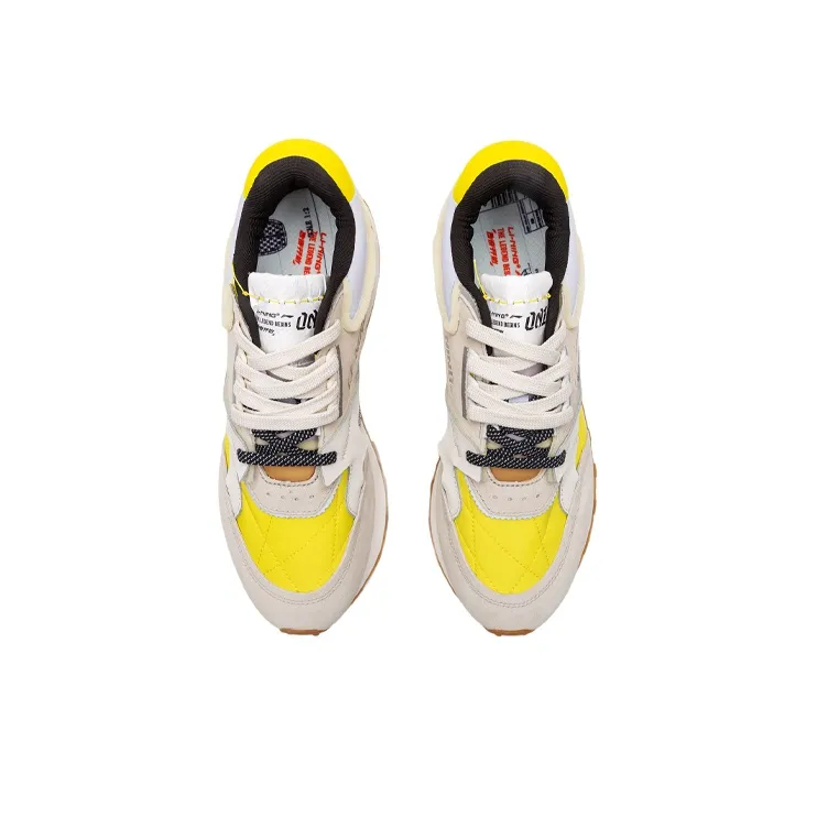 LiNing 001 Cushioned Anti-Slip And Wear-Resistant Lightweight Low-Top Running Shoes Women's Deep Yellow-3