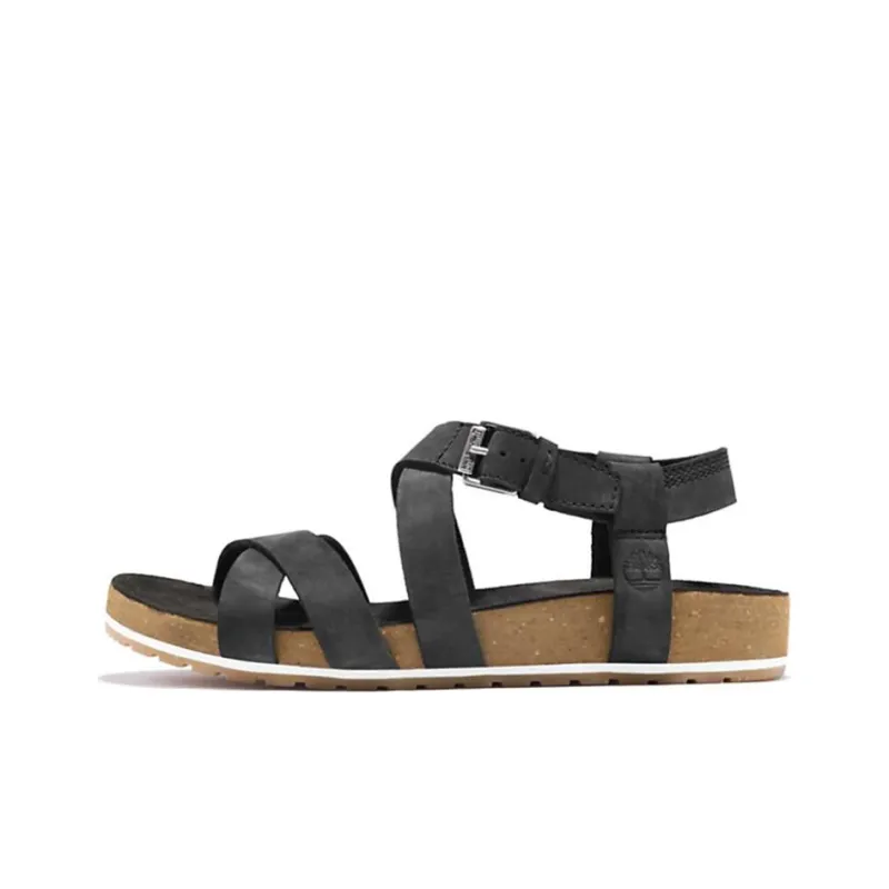 Timberland Women's Malibu Waves Ankle-Strap Sandal 'Jet Black'-0