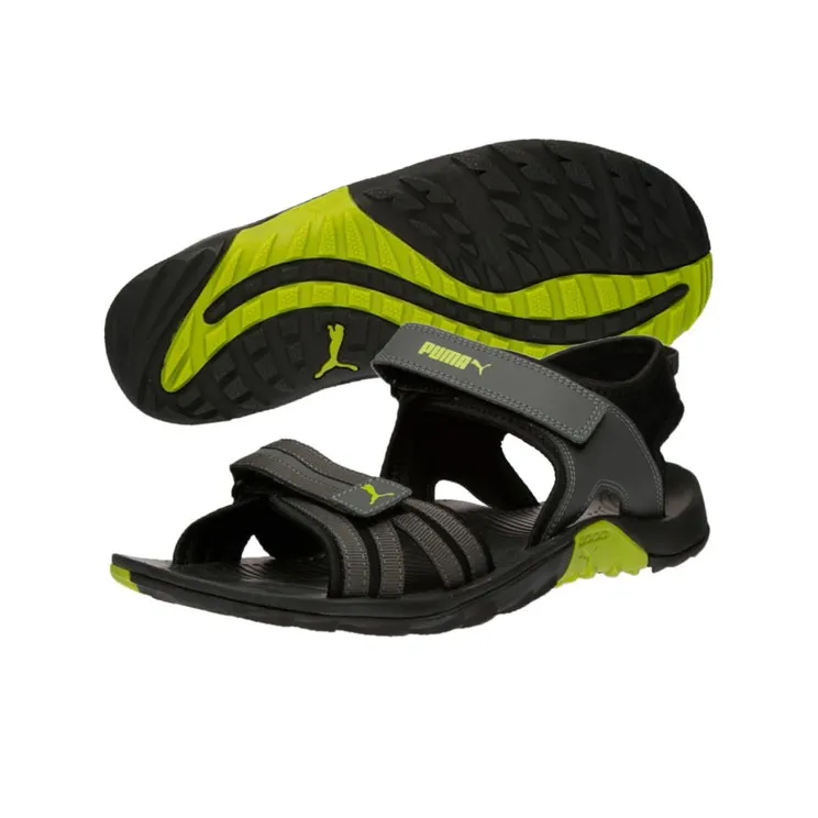 PUMA Nova Beach Sandals Unisex Gray/Green-4