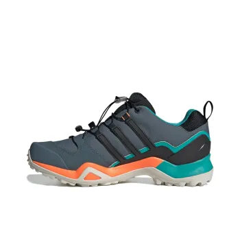 Adidas Terrex Swift Slip-Resistant Low-Top Trekking Shoes Men's Green Black Orange