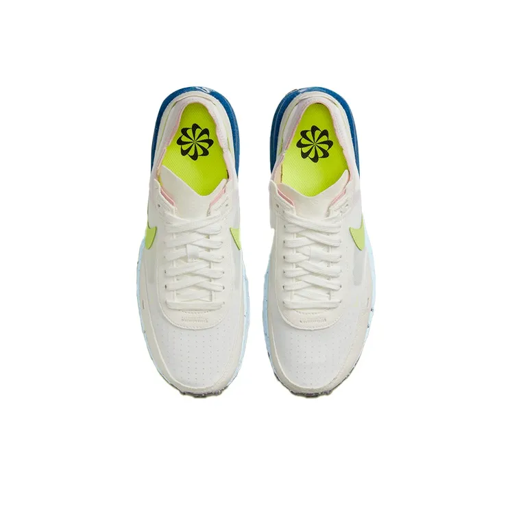 Nike Waffle One Crater Sneakers White/Green/Blue Women's-3