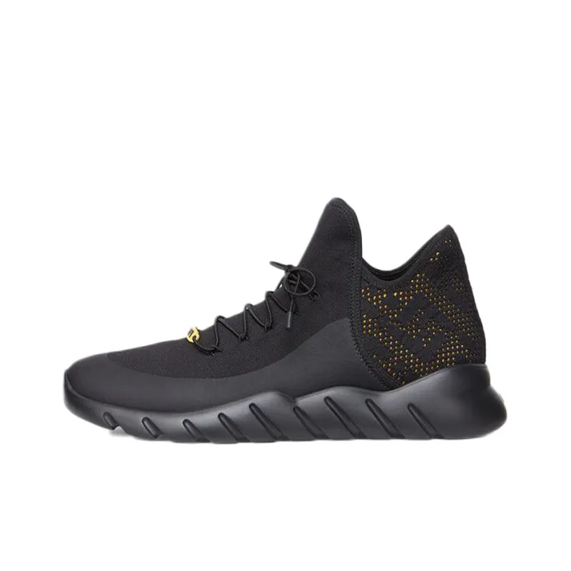 FENDI Casual Shoes Men Mid Top Black-0