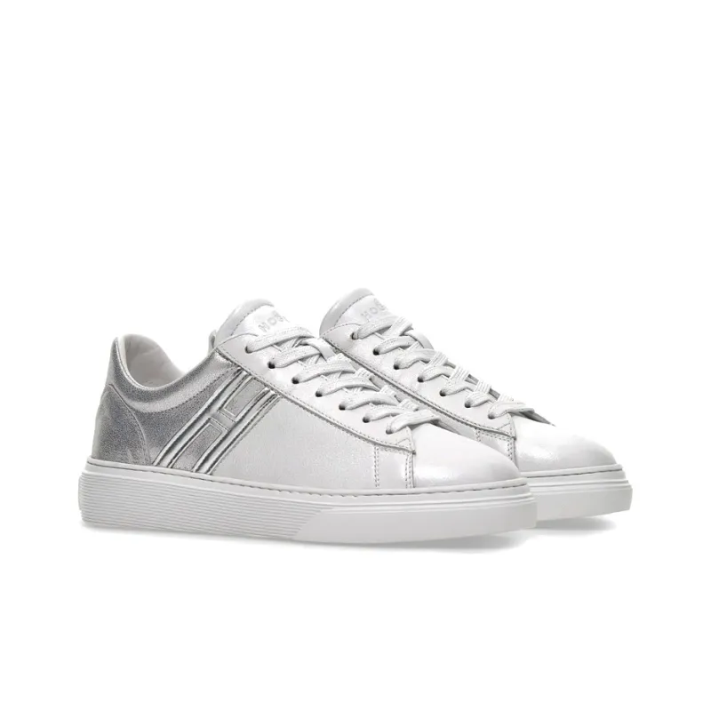 HOGAN H365 Low Top Stylish Skateboarding Shoes Women's Silver-2