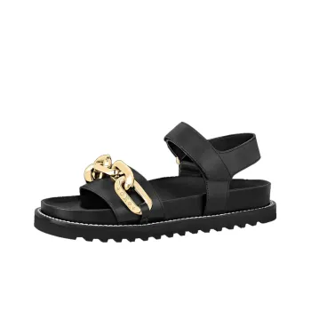 LOUIS VUITTON Paseo Flat Sandals 'Black GOld' Women's