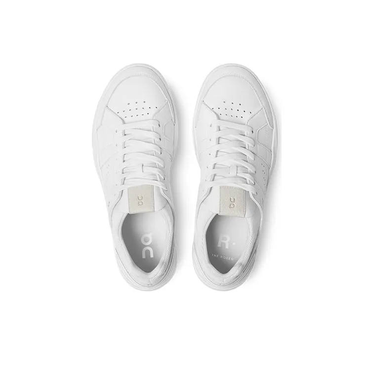 On ClubTHE ROGER Coverage Slip-Resistant Balance Lightweight Low-Top Skateboard Shoes Women's All White-3