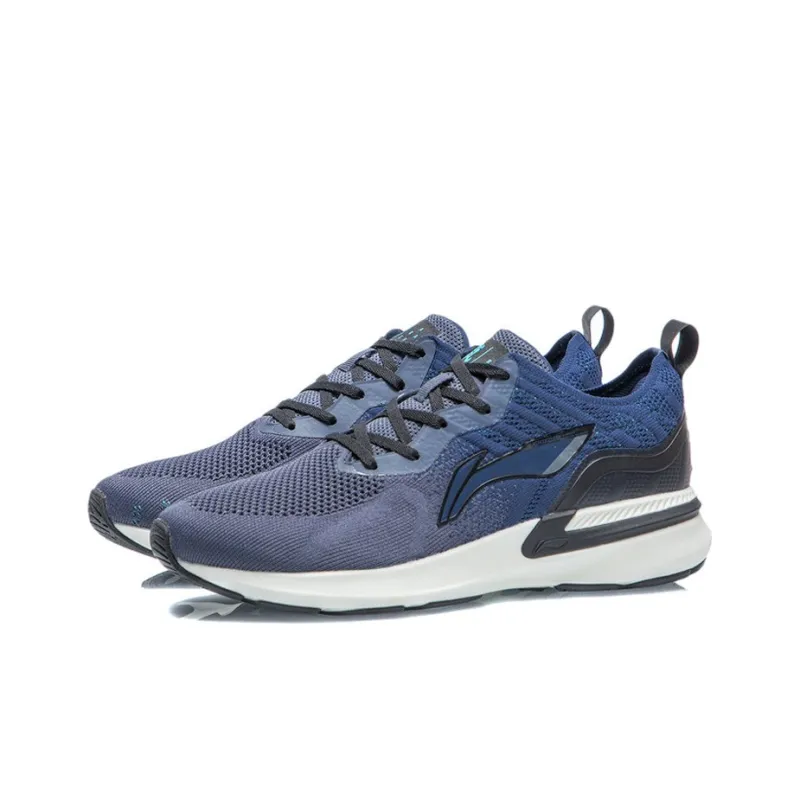 LiNing Arashi Cushioning Low-Top Running Shoes Men's Gray Blue-2