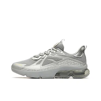 ANTA Running Shoes Men Low Top Dusty Gray/Silver/Fluorescent Mango Orange