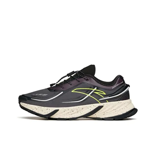 ANTA Running Shoes Men Low-Top Castle Gray/Black/Ebony Purple