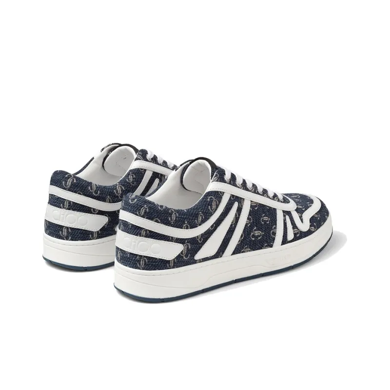 Jimmy Choo Hawaii M JC Low Top Stylish Skateboarding Shoes Men's Marine Blue-3