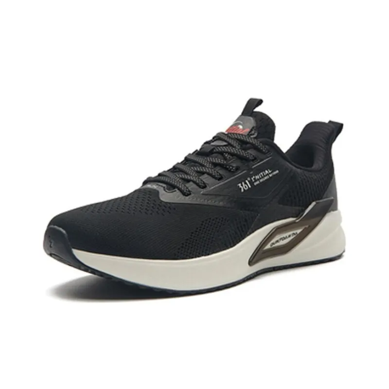 361° Breathable Lightweight And Wear Resistant Low Top Running Shoes Men's Black Red-1