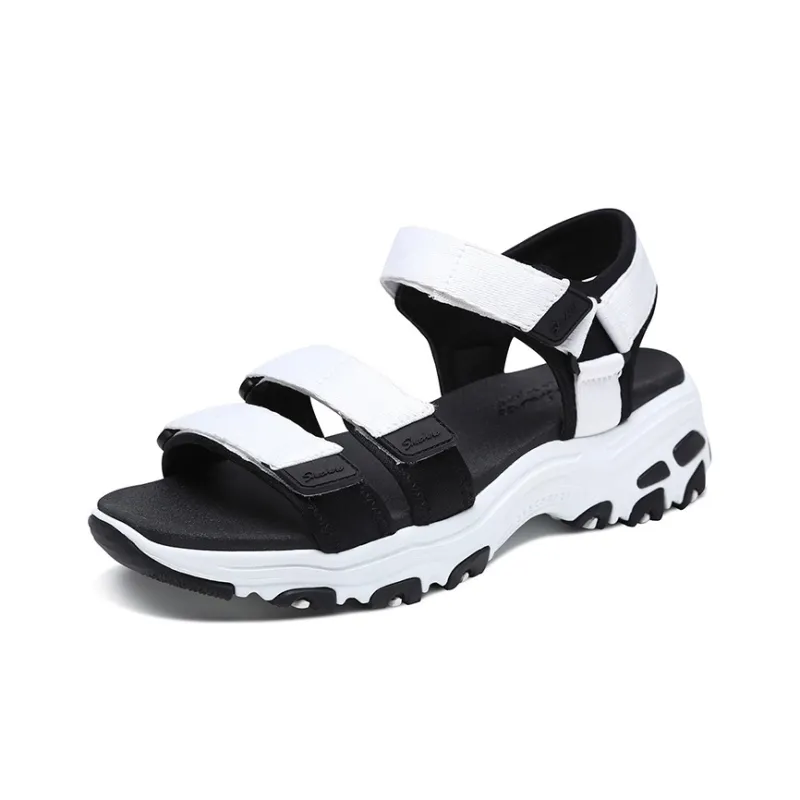 Skechers D'Lites Sandal Gs Black/White Women's-2