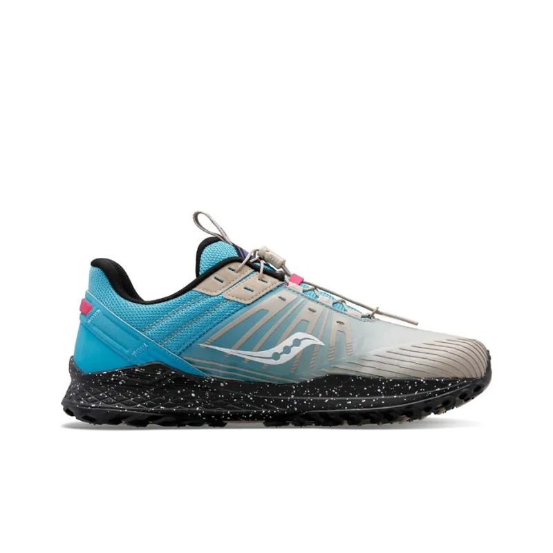 Saucony Mad River TR 2 Turbulent Flow Cushioned Wear-Resistant Lightweight Low-Top Running Shoes Women's Blue Black-1