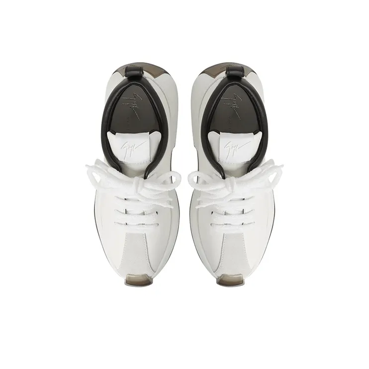 Giuseppe Zanotti/GZ Fero Cushioned Slip-Resistant Lightweight Warm Low-Top Casual Shoes Men's White Black-4