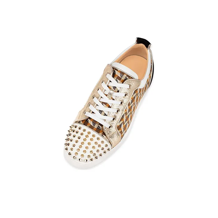 Christian Louboutin Skateboard Shoes Men Low-Top Gold-2