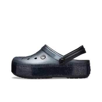 Crocs Crocband Platform Metallic Clogs 'Black'