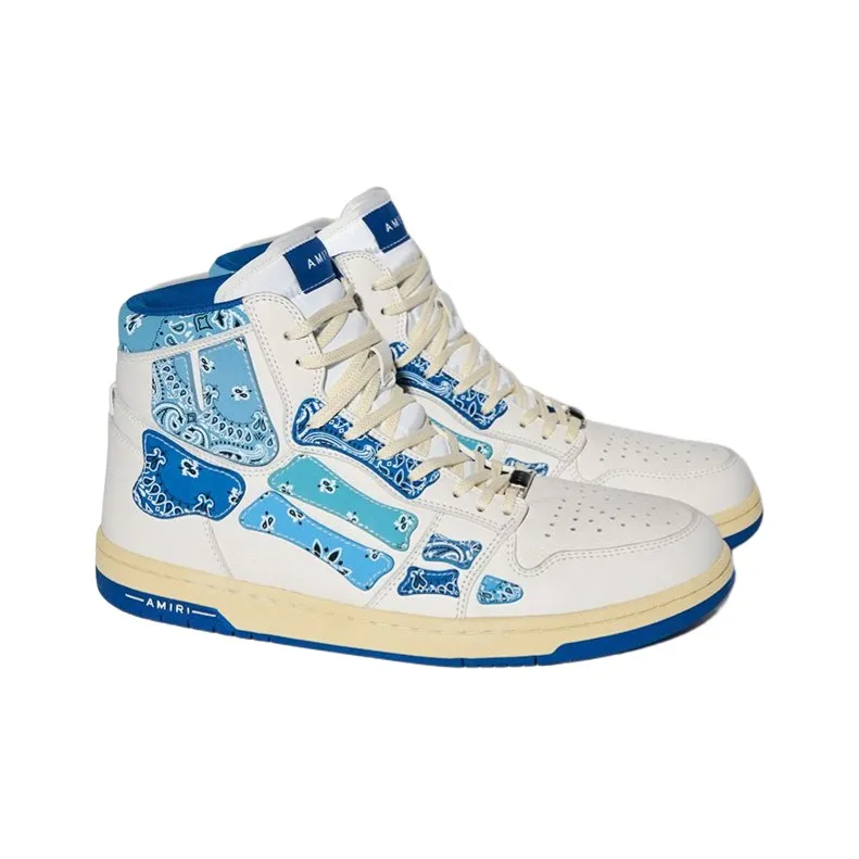 AMIRI Skel Top Hi Bandana White Blue-1