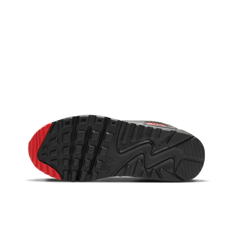 Nike Air Max 90 Dark Smoke Grey Black University Red White GS-5