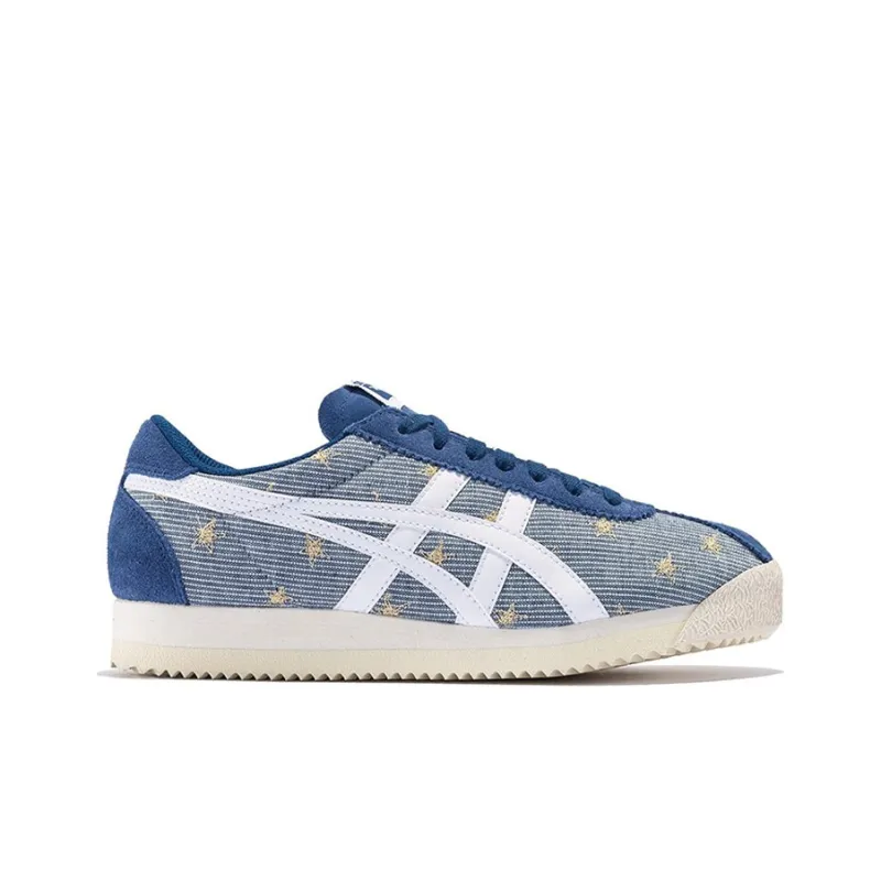 Onitsuka Tiger Corsair Anti Slip Wear Resistant Low Top Running Shoes Women's Blue White-1