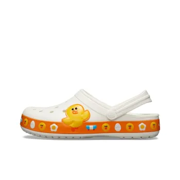 Crocs Classic Clog Line Friends Beach White Yellow Unisex Sandals 'White Yellow'