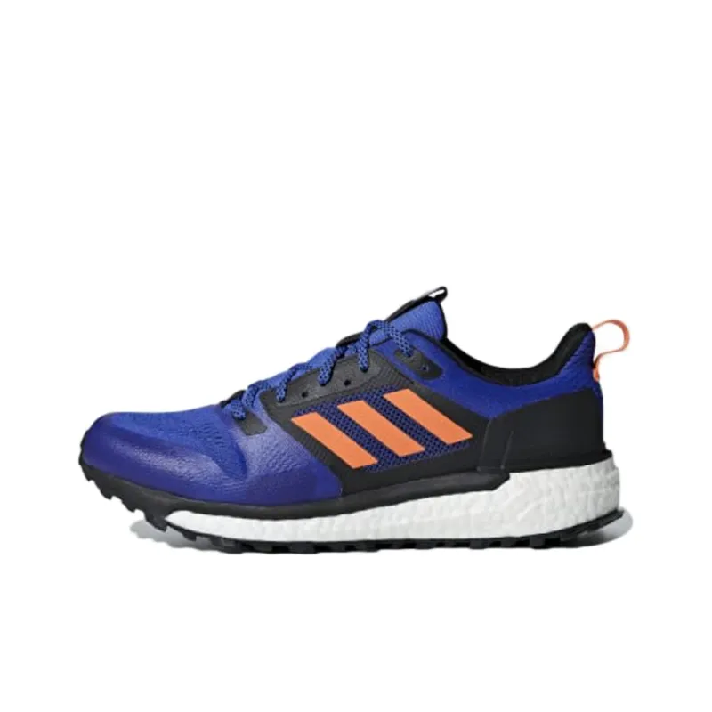 Adidas Supernova Trail Slip-Resistant Low-Top Running Shoes Men's Blue Black Orange-0