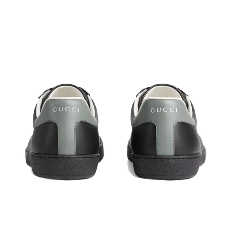 GUCCI Ace Perforated Interlocking G Black-3